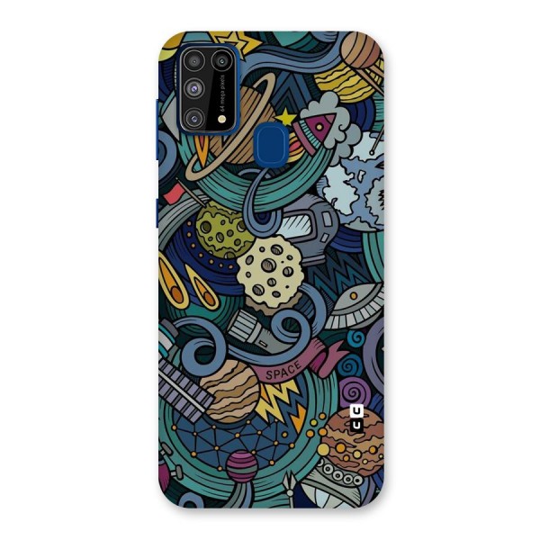 Space Pattern Blue Back Case for Galaxy F41