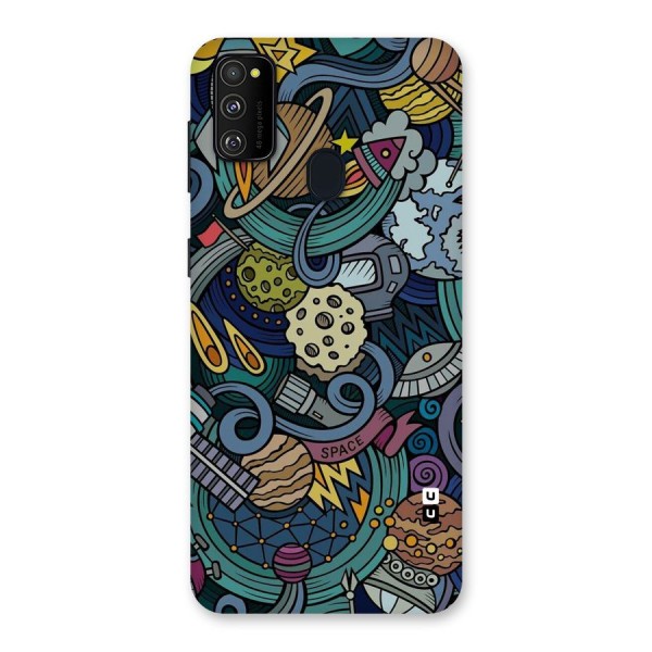 Space Pattern Blue Back Case for Galaxy M30s