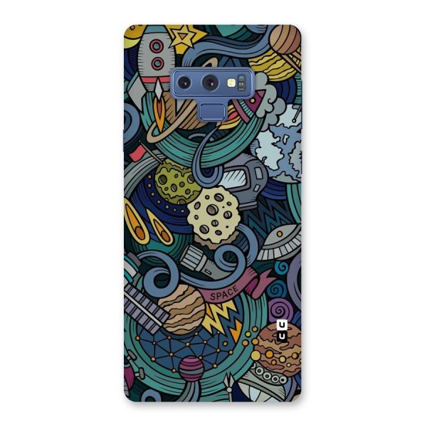 Space Pattern Blue Back Case for Galaxy Note 9