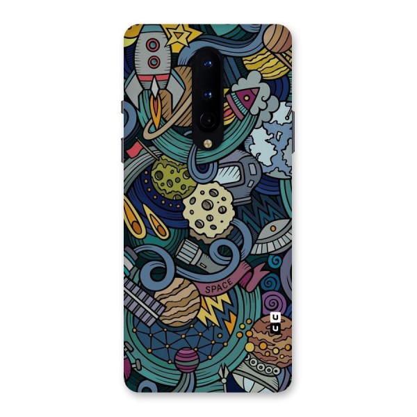 Space Pattern Blue Back Case for OnePlus 8