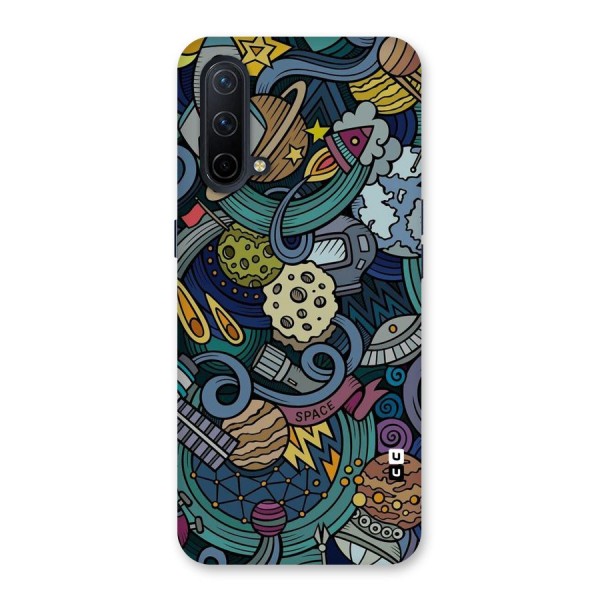 Space Pattern Blue Back Case for OnePlus Nord CE 5G