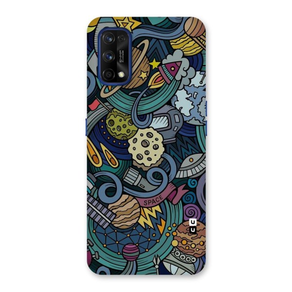 Space Pattern Blue Back Case for Realme 7 Pro