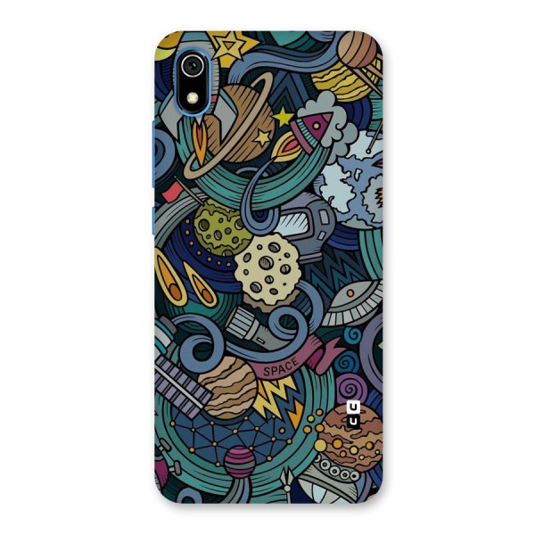 Space Pattern Blue Back Case for Redmi 7A