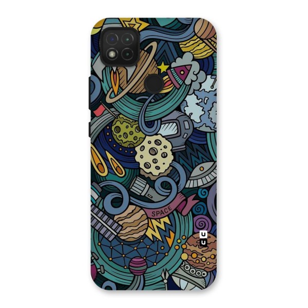 Space Pattern Blue Back Case for Redmi 9C