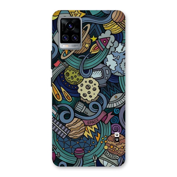 Space Pattern Blue Back Case for Vivo V20 Pro