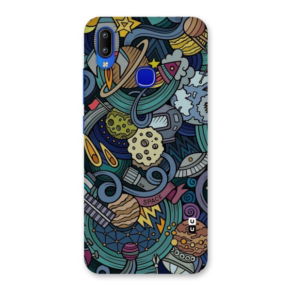 Space Pattern Blue Back Case for Vivo Y91