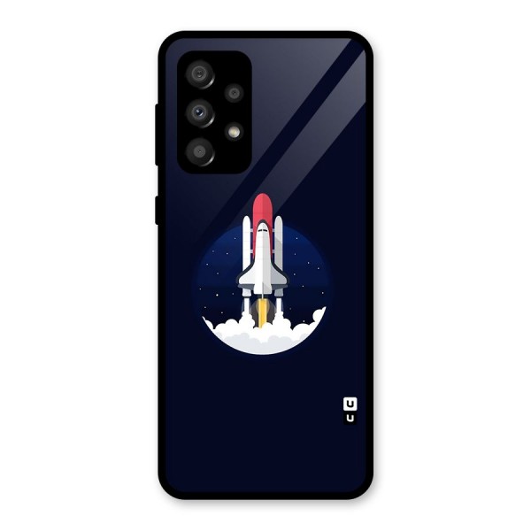 Space Rocket Minimal Glass Back Case for Galaxy A32