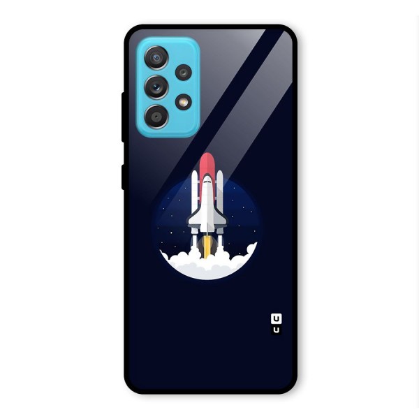 Space Rocket Minimal Glass Back Case for Galaxy A52