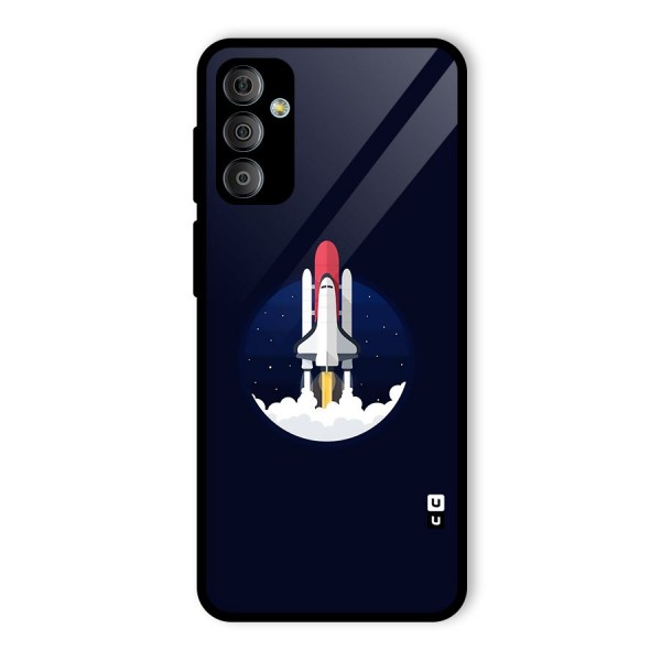 Space Rocket Minimal Glass Back Case for Galaxy F23