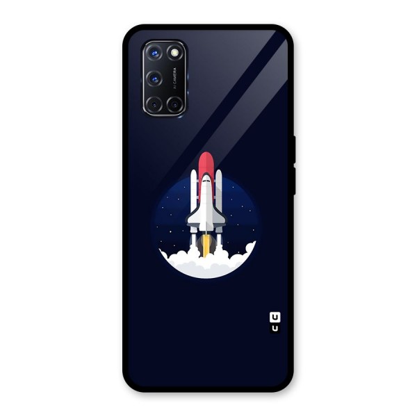 Space Rocket Minimal Glass Back Case for Oppo A52