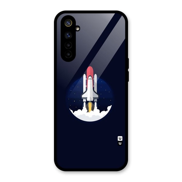 Space Rocket Minimal Glass Back Case for Realme 6i