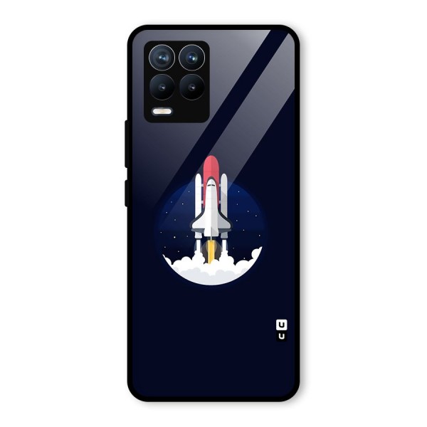 Space Rocket Minimal Glass Back Case for Realme 8