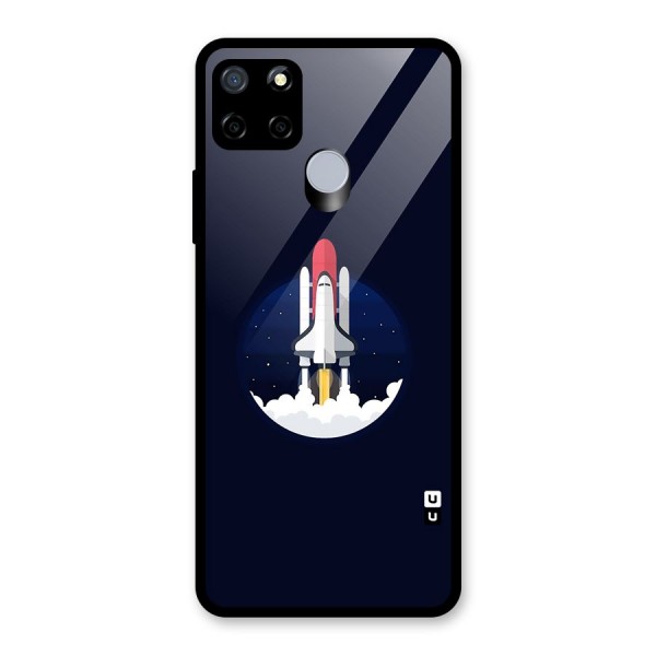 Space Rocket Minimal Glass Back Case for Realme C15