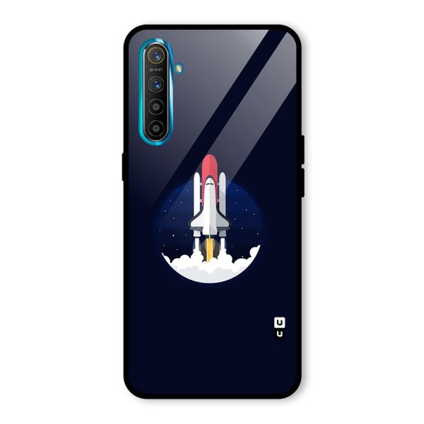 Space Rocket Minimal Glass Back Case for Realme XT