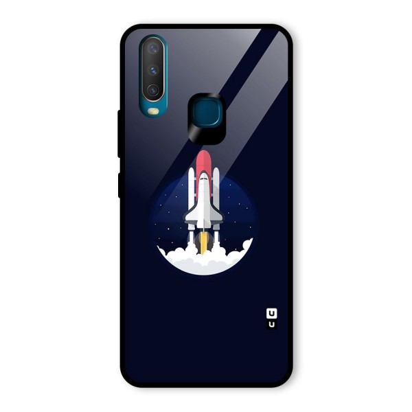 Space Rocket Minimal Glass Back Case for Vivo Y12