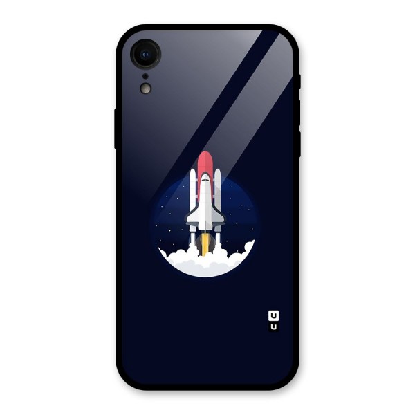 Space Rocket Minimal Glass Back Case for XR