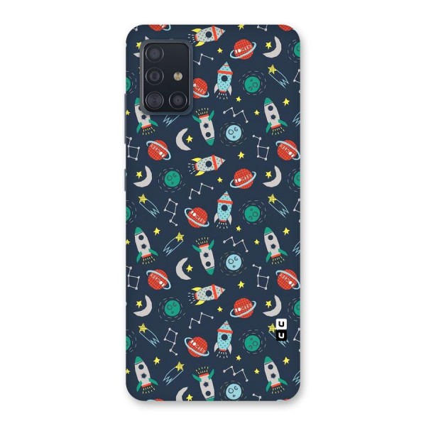 Space Rocket Pattern Back Case for Galaxy A51