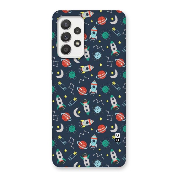 Space Rocket Pattern Back Case for Galaxy A52