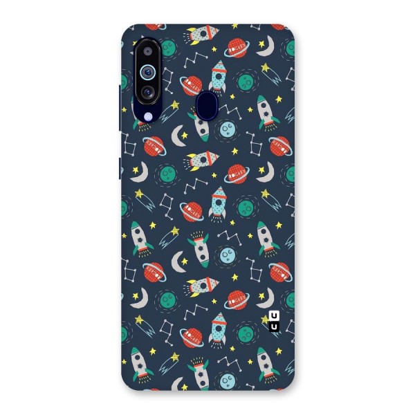 Space Rocket Pattern Back Case for Galaxy A60