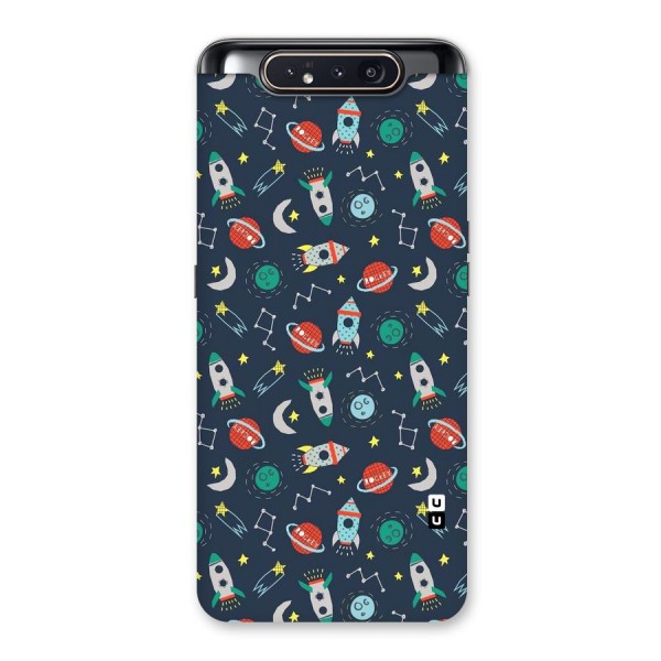 Space Rocket Pattern Back Case for Galaxy A80