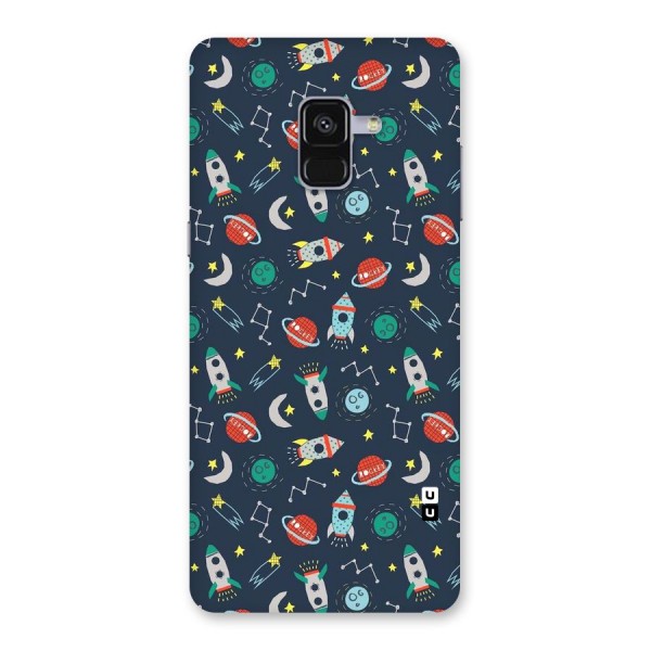 Space Rocket Pattern Back Case for Galaxy A8 Plus