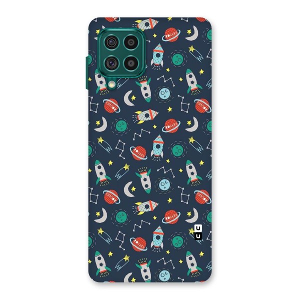 Space Rocket Pattern Back Case for Galaxy F62