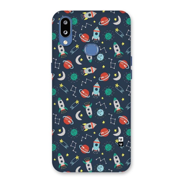 Space Rocket Pattern Back Case for Galaxy M01s