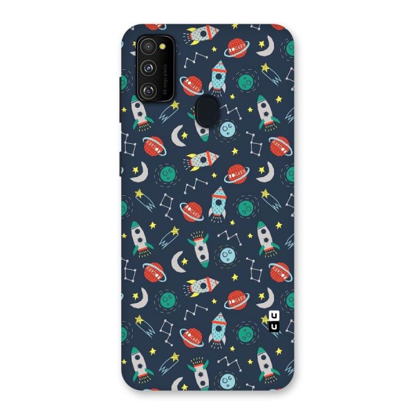 Space Rocket Pattern Back Case for Galaxy M21