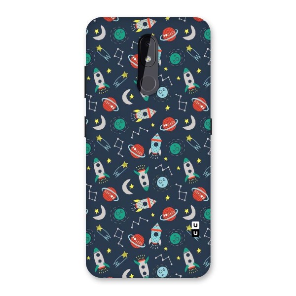 Space Rocket Pattern Back Case for Nokia 3.2