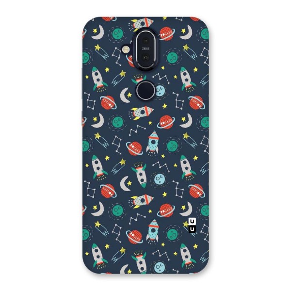 Space Rocket Pattern Back Case for Nokia 8.1