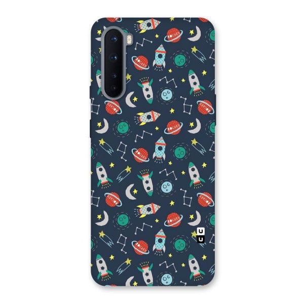 Space Rocket Pattern Back Case for OnePlus Nord