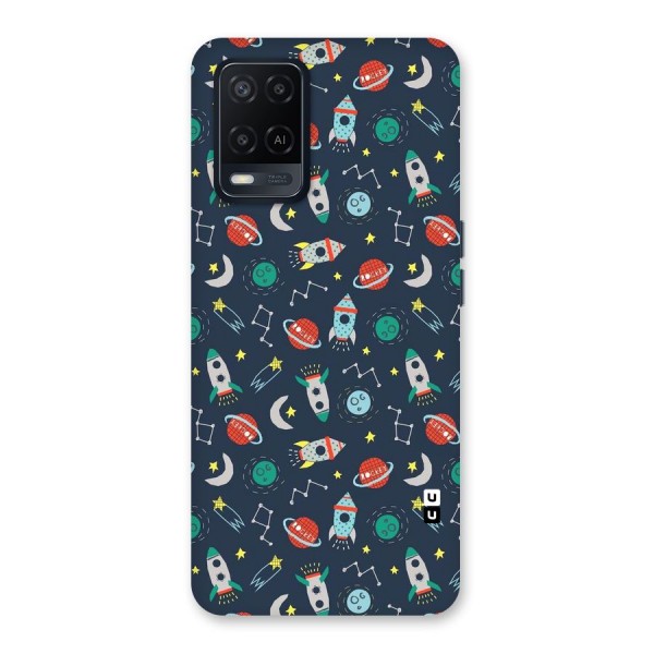 Space Rocket Pattern Back Case for Oppo A54