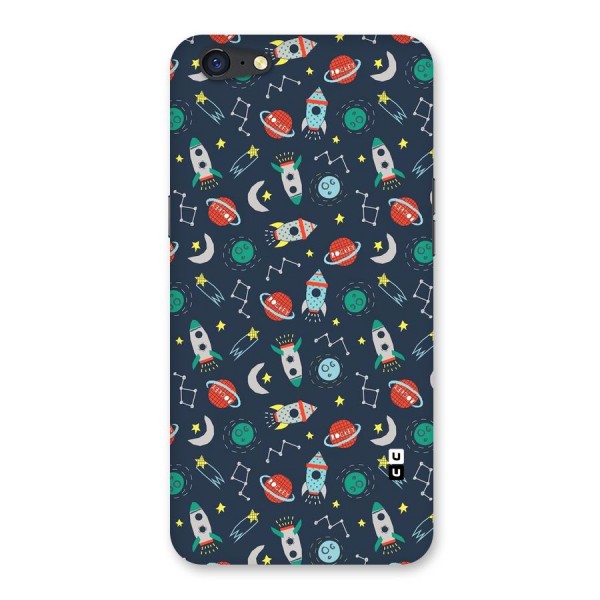 Space Rocket Pattern Back Case for Oppo A71