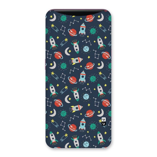 Space Rocket Pattern Back Case for Oppo Find X