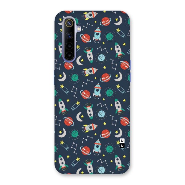 Space Rocket Pattern Back Case for Realme 6