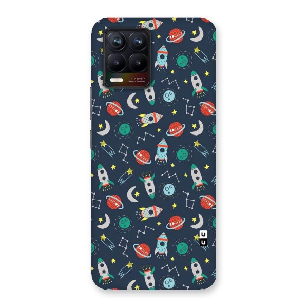 Space Rocket Pattern Back Case for Realme 8