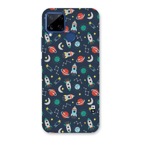 Space Rocket Pattern Back Case for Realme C12