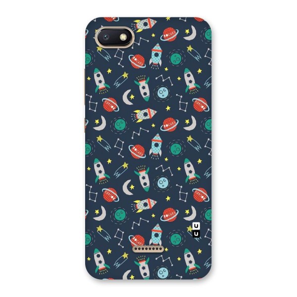 Space Rocket Pattern Back Case for Redmi 6A