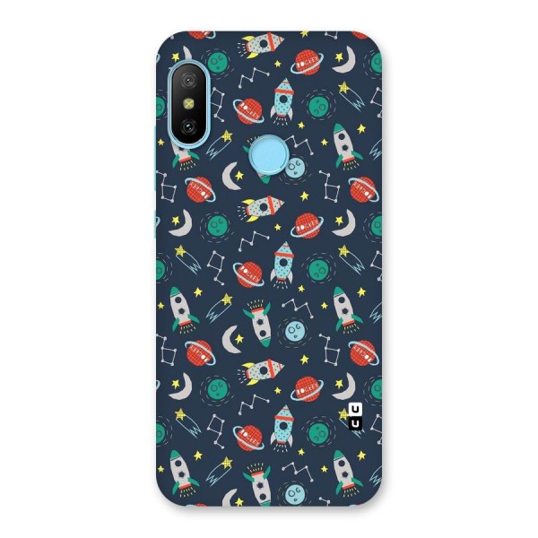 Space Rocket Pattern Back Case for Redmi 6 Pro