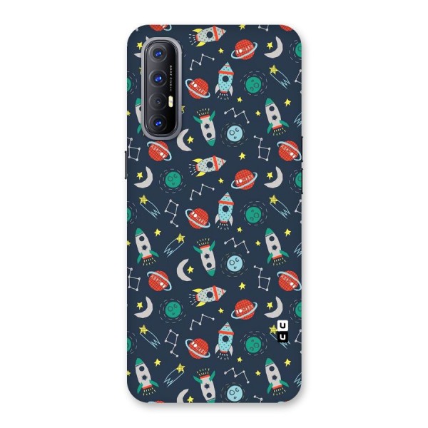 Space Rocket Pattern Back Case for Reno3 Pro