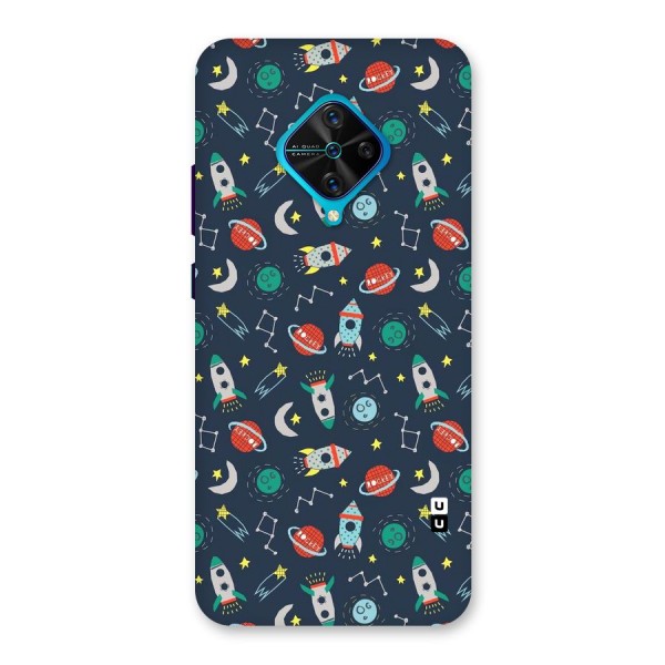 Space Rocket Pattern Back Case for Vivo S1 Pro