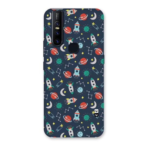 Space Rocket Pattern Back Case for Vivo V15