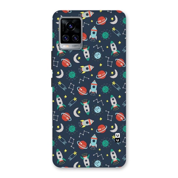 Space Rocket Pattern Back Case for Vivo V20 Pro