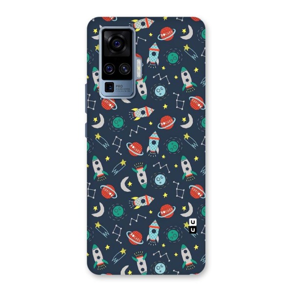 Space Rocket Pattern Back Case for Vivo X50 Pro