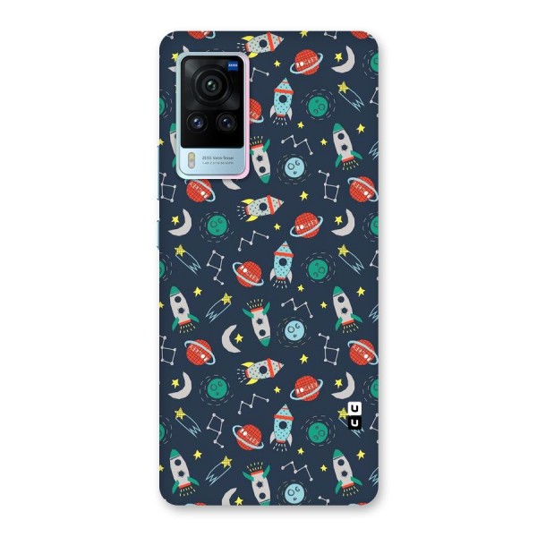 Space Rocket Pattern Back Case for Vivo X60 Pro