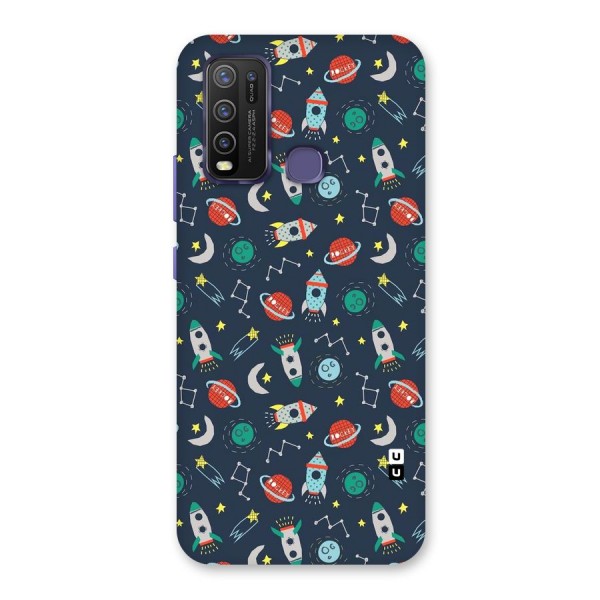 Space Rocket Pattern Back Case for Vivo Y30