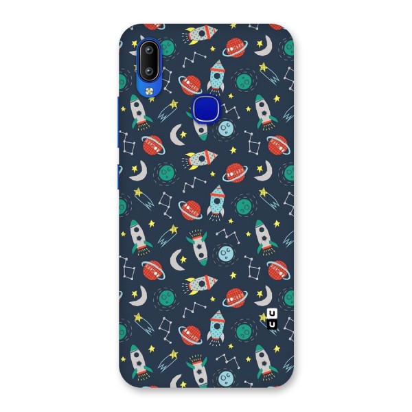 Space Rocket Pattern Back Case for Vivo Y91