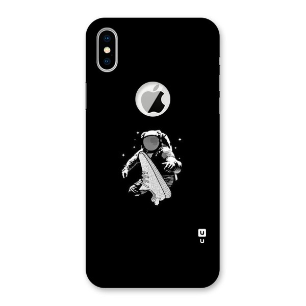 Space Shoe Back Case for iPhone XS Logo Cut