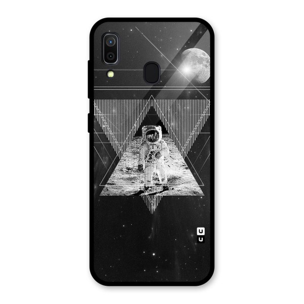 Space Triangle Abstract Glass Back Case for Galaxy A30