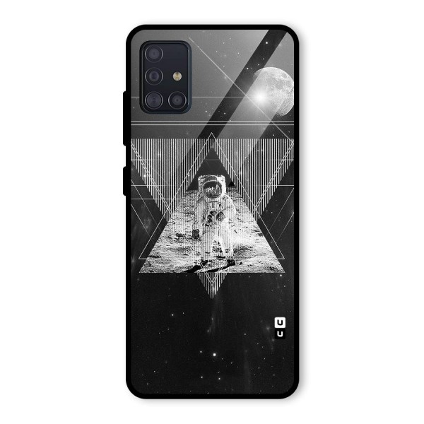 Space Triangle Abstract Glass Back Case for Galaxy A51